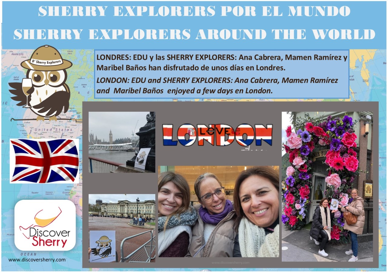 Nuestra mascota EDU y Sherry Explorers en Londres.