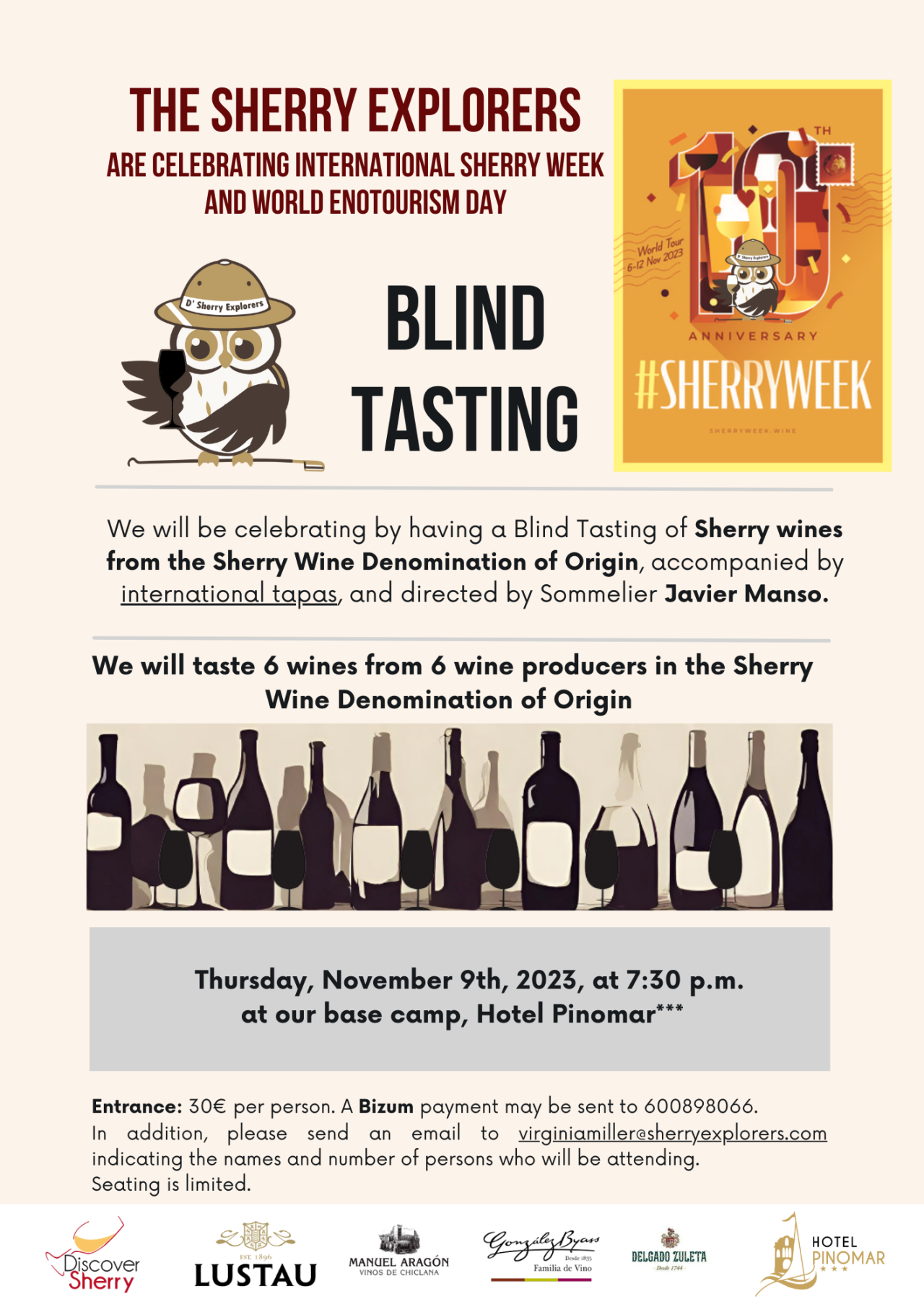 Blind Sherry Tasting and International Tapas, Celebrating the International Sherry Week