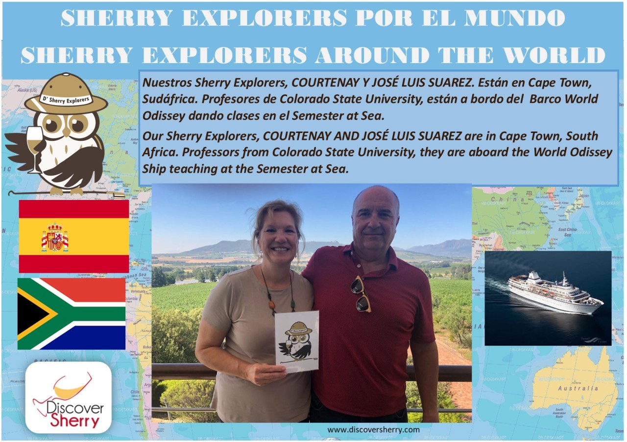 Sherry Explorers por el mundo: Courtenay y José Luis en Cape Town, Sudáfrica.