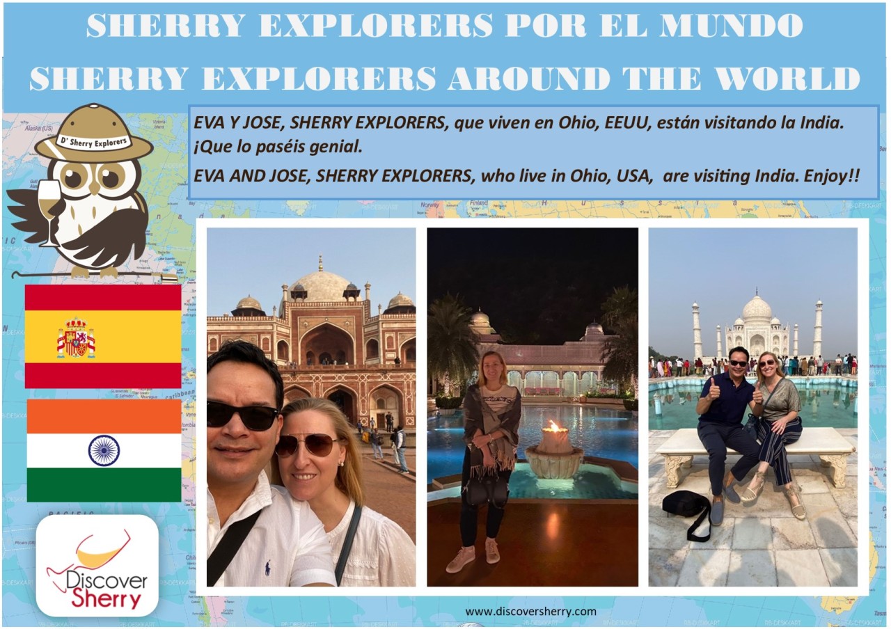 Sherry Explorers por el Mundo, Eva y Jose en La India.  Sherry Explorers around the World, Eva and Jose in India,